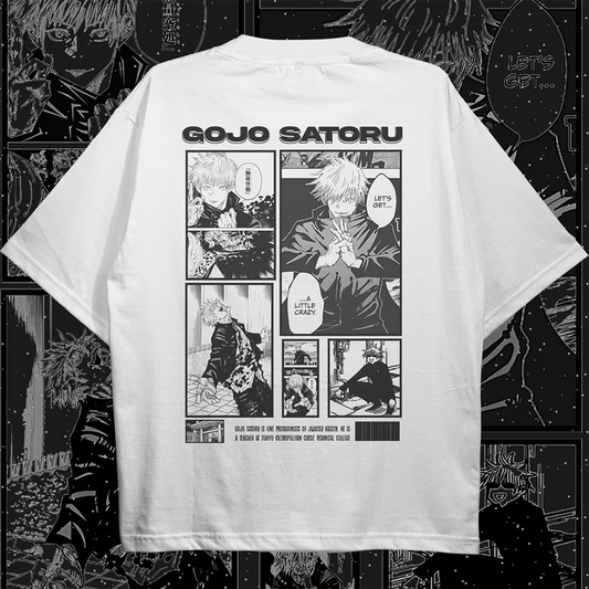 Gojo Satoru Oversized T-Shirt in Manga Style for Ultimate Comfort