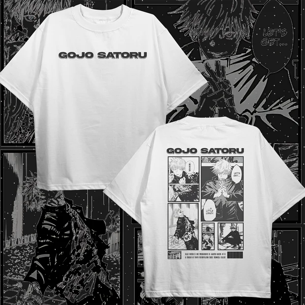 Gojo Satoru Oversized T-Shirt in Manga Style for Ultimate Comfort