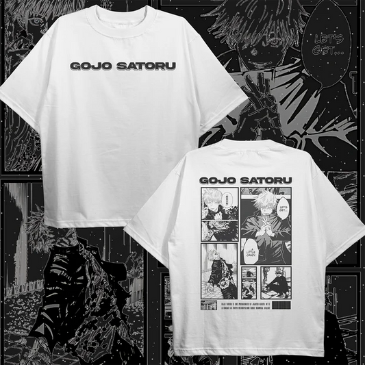 Gojo Satoru Oversized T-Shirt in Manga Style for Ultimate Comfort