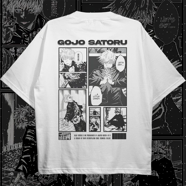 Gojo Satoru Oversized T-Shirt in Manga Style for Ultimate Comfort